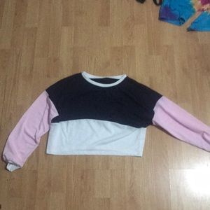 color block crop top